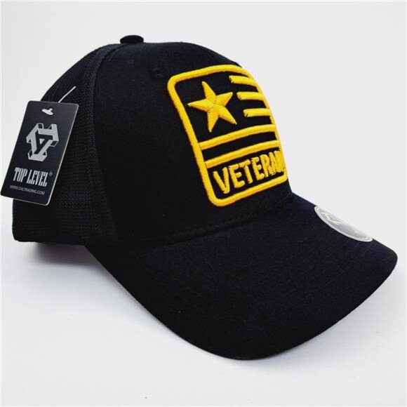 Retro Patriotic US Army Veteran Hat USA Made Flag Vet Emblem Cap Pride Courage